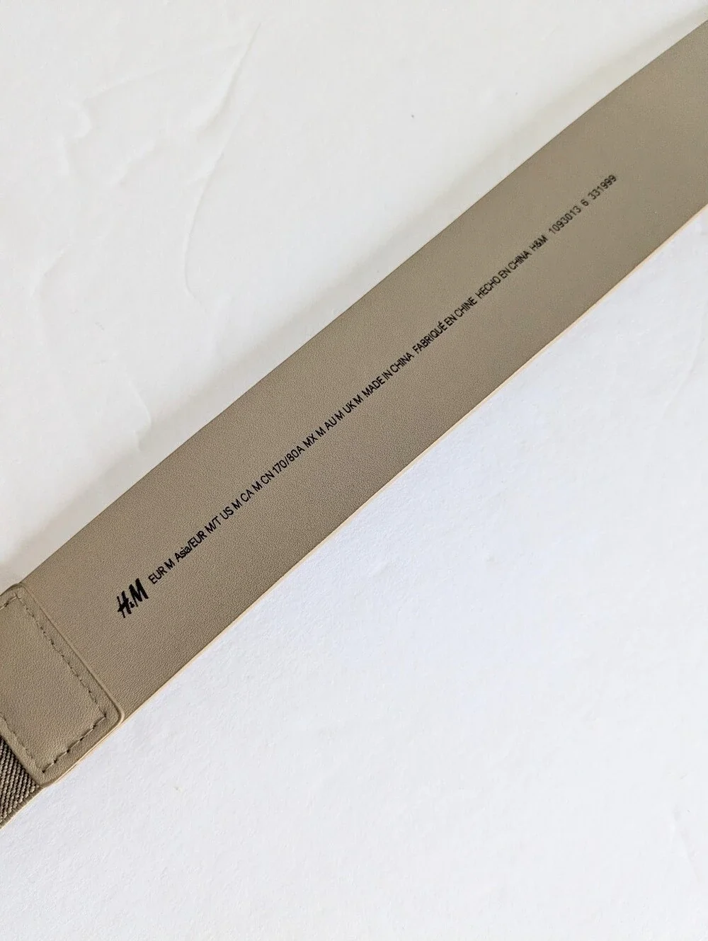 H&M Faux Suede Stretch Belt Size Medium
